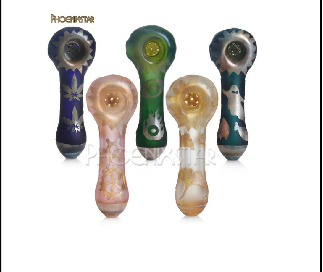 PGP25 Glass 6-Hole Filter Handpipe 4.3"