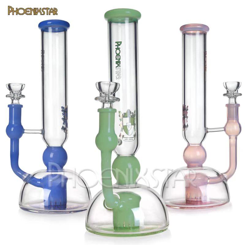 PHX705 Colored Showerhead Perc Waterpipe 10 inches