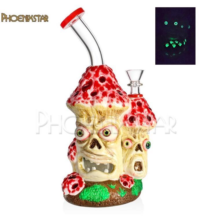 HD397 Glow in Dark Hand Painted Waterpipe