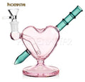 WP392 Heart-Shaped Glass Waterpipe