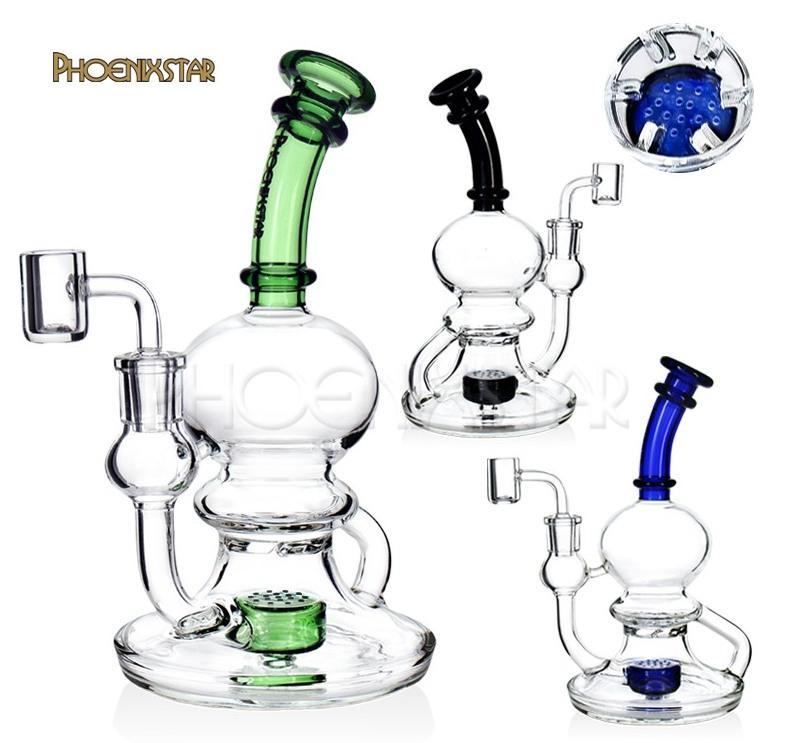 HF413 Showerhead Perc Waterpipe 8 inches