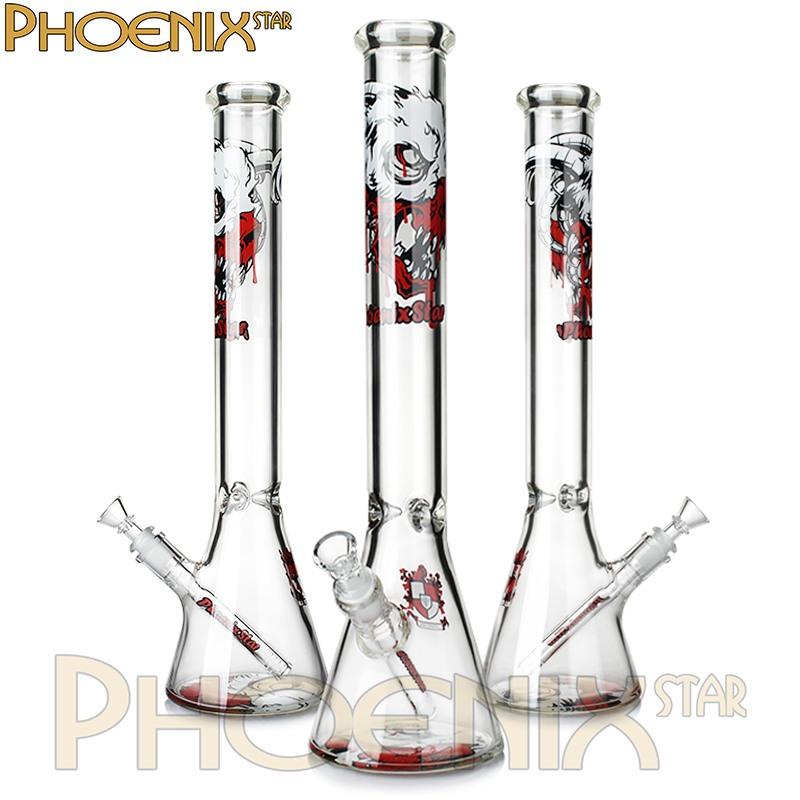 PHX400 Blood Skull Decals Waterpipe 18 inches