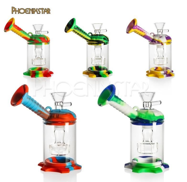 TX-173 Silicone Glass Showerhead Water Pipe