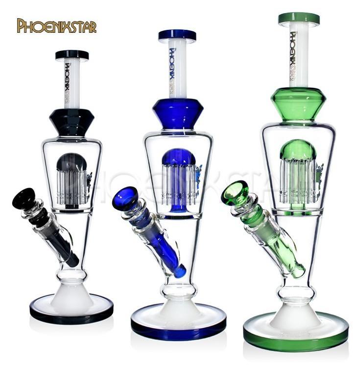 HF209 10-Arm Tree Perc Waterpipe 12.3"